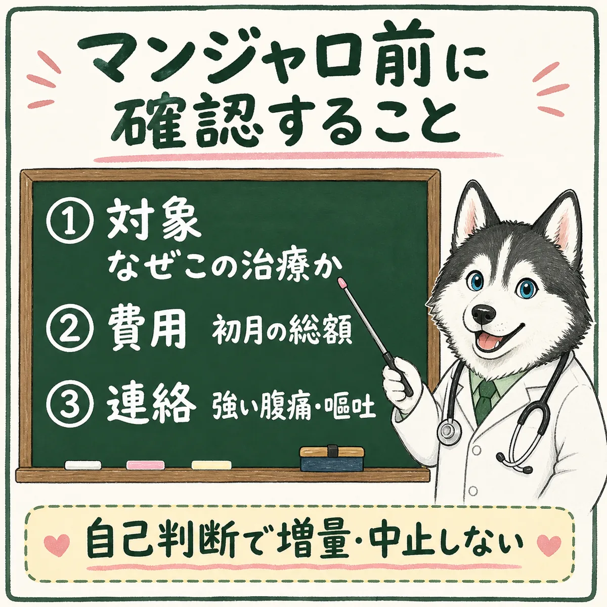 マンジャロを始める前に確認する対象・費用・連絡先